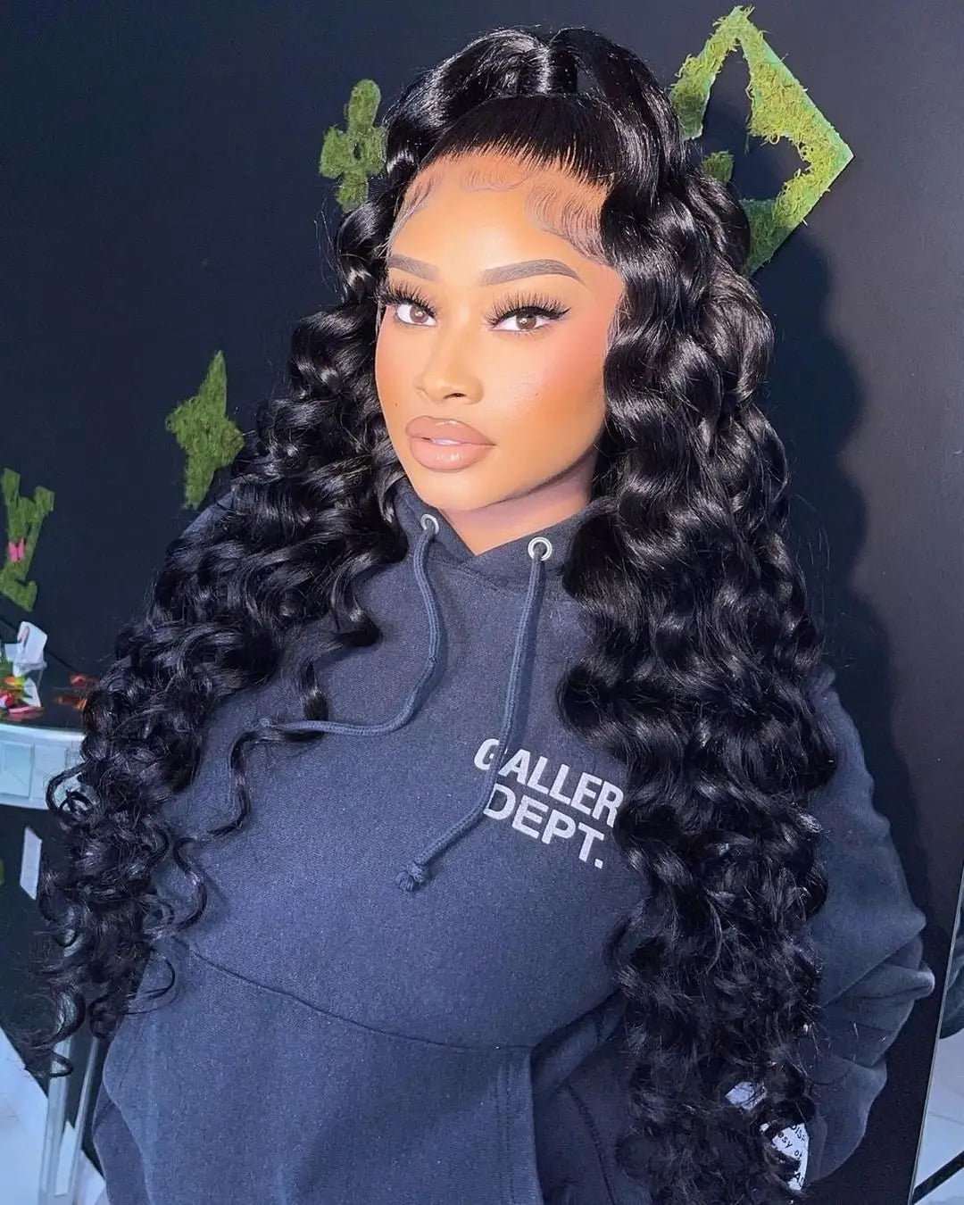 Lace Frontal Wig 100% Human Hair Loose Deep Wave Frontal Wigs