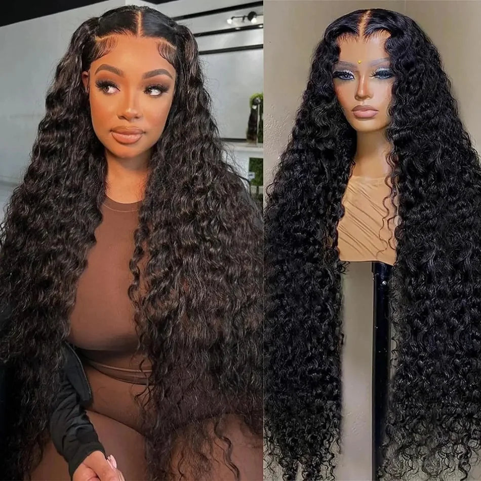 Brazilian transparent preplucked curly wigs