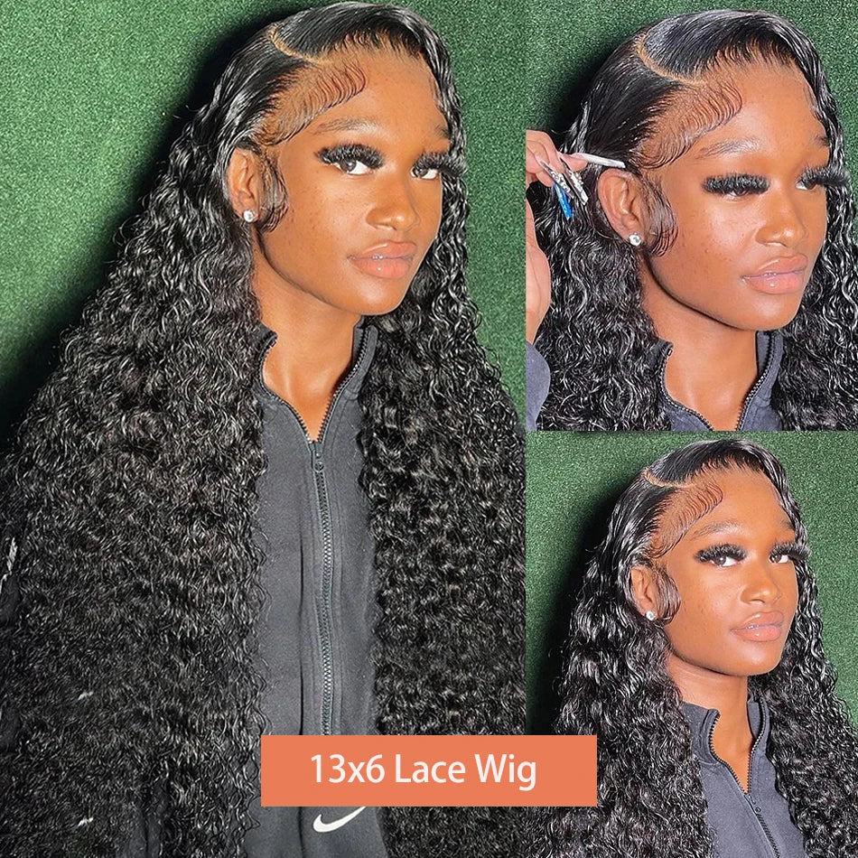 Transparent Loose Deep Wave Remy Lace Frontal Human Hair Wigs 13X4 Lace Front Remy Hair Wig