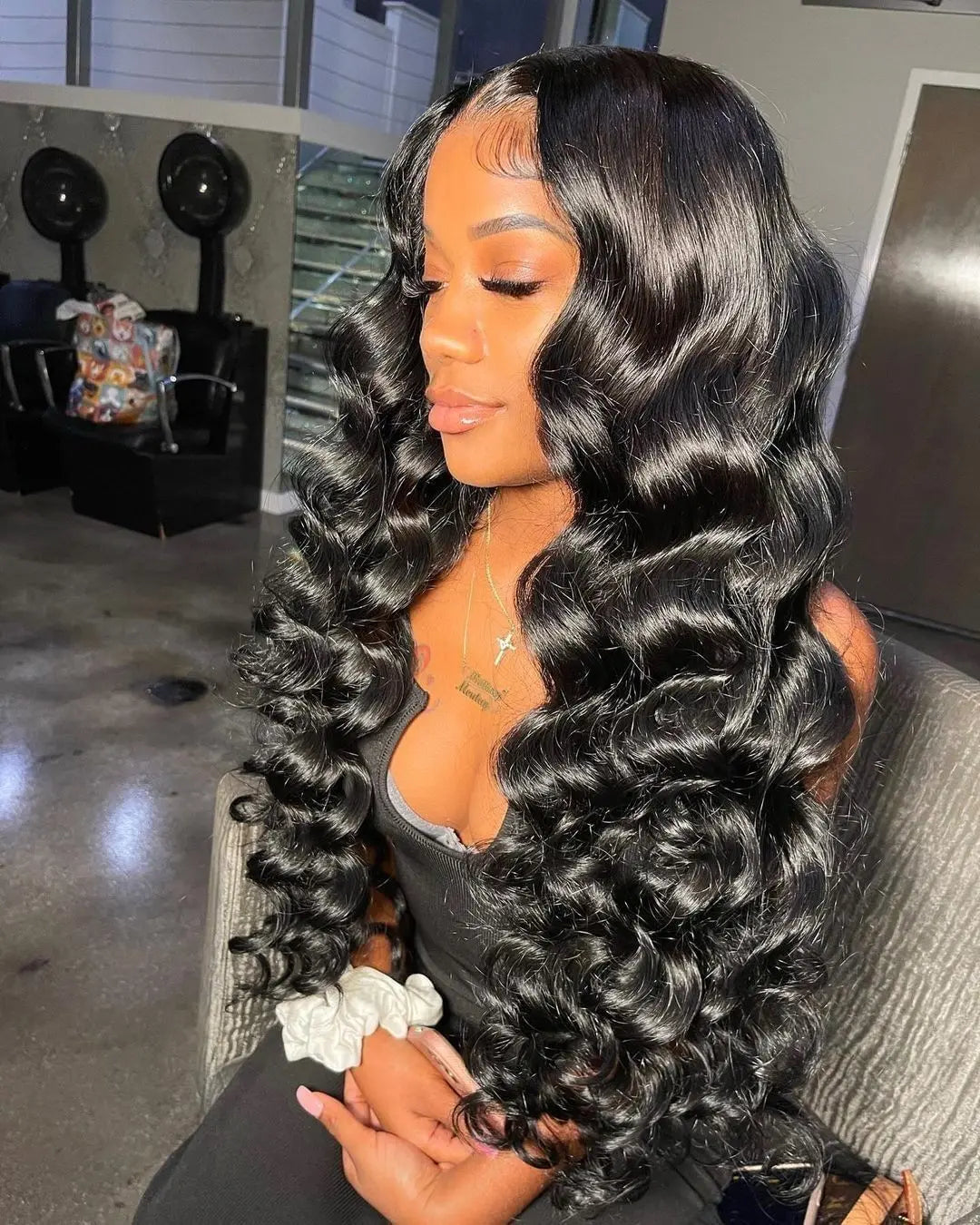 Lace Frontal Wig 100% Human Hair Loose Deep Wave Frontal Wigs