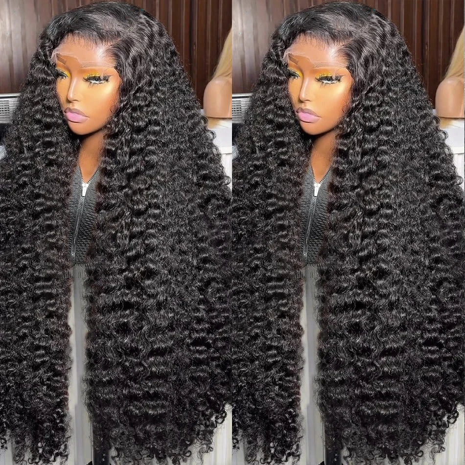 Deep Wave Lace Frontal Wig Transparent 13x4 Water Wave Lace Frontal Human Hair Wig