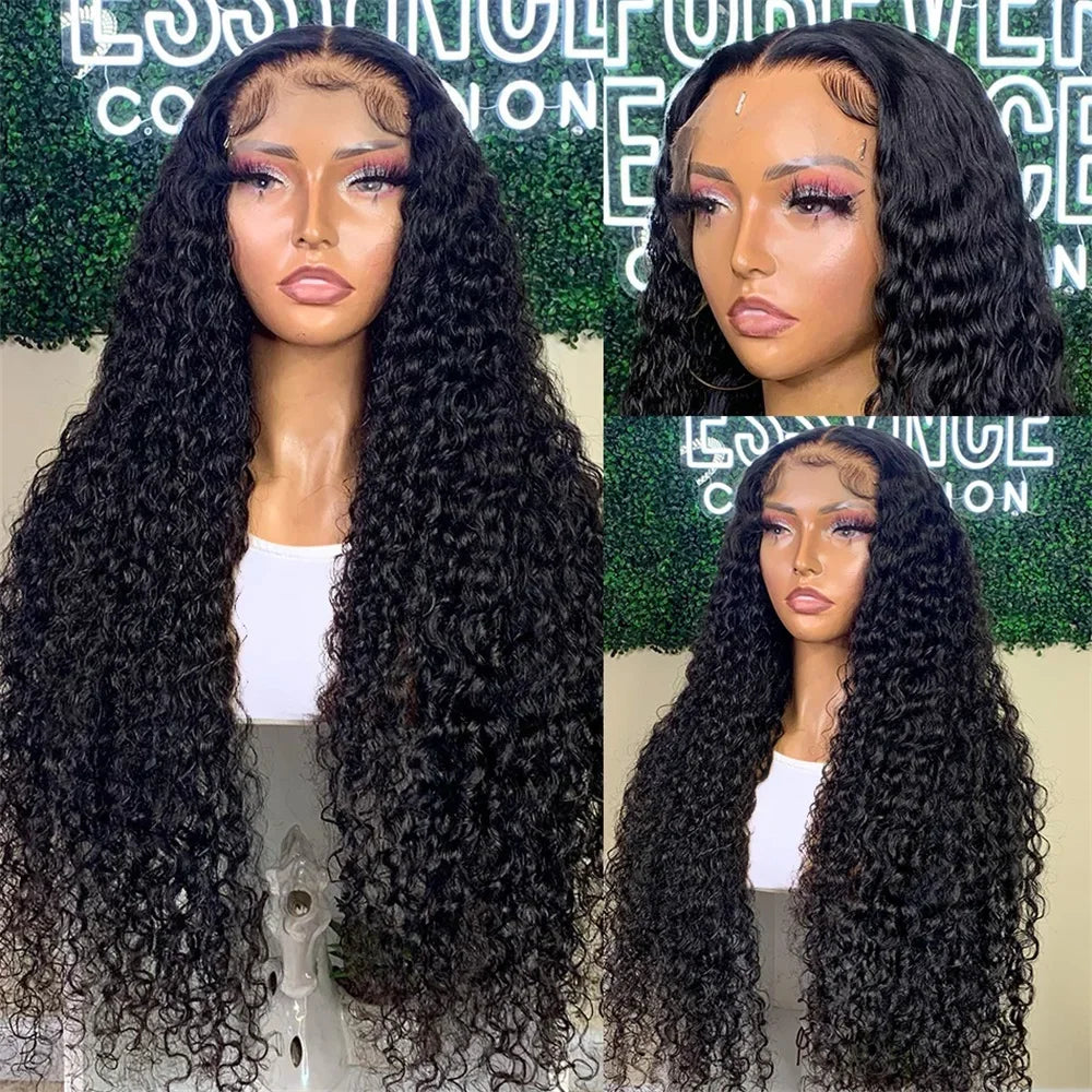 13x6 HD Deep Wave Lace Frontal Wigs 13x4 Water Wave Curly 100% Human Hair 5x5 Glueless Lace Front Wig