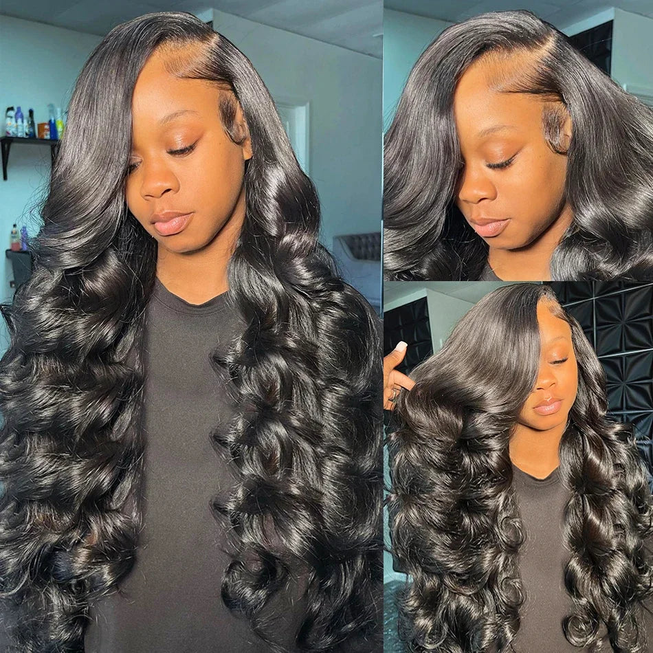 HD Transparent 13x4 13x6 Body Wave Lace Front Wig Pre Plucked 360 Lace Frontal Wig Human Hair Wigs