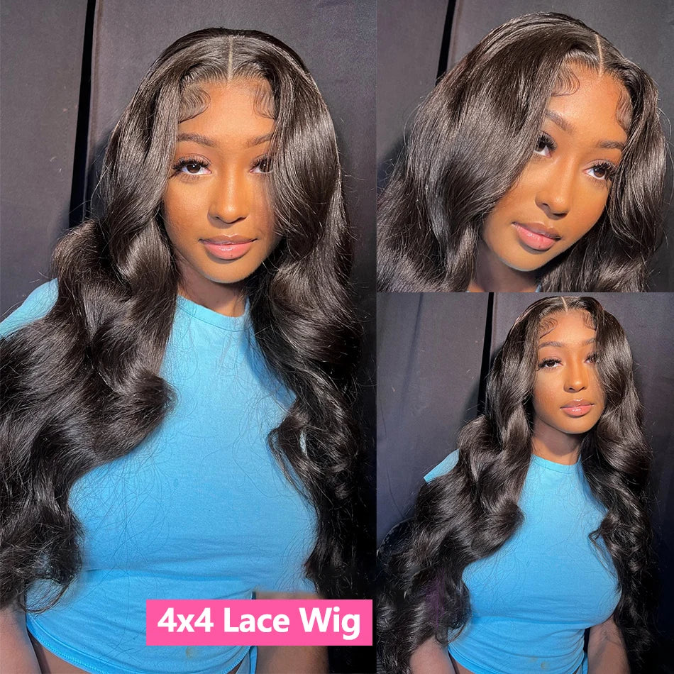 HD Transparent 13x4 13x6 Body Wave Lace Front Wig Pre Plucked 360 Lace Frontal Wig Human Hair Wigs