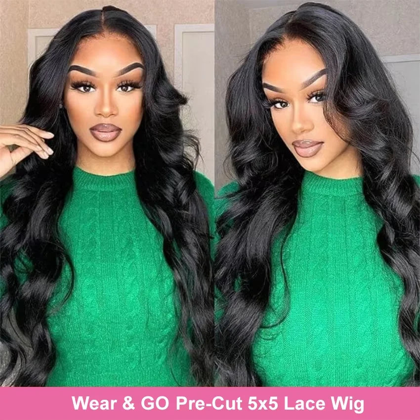 Lace Frontal Wig 100% Human Hair Glueless Wig Ready To Wear 4x4 Closure Wig