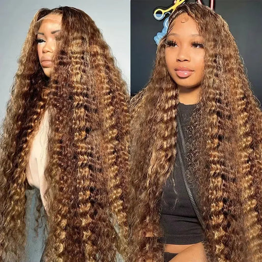 Human Hair Honey Blonde 13x4 Lace Front Deep Wave 13x6 Hd Lace Frontal Wig Brazilian For Women