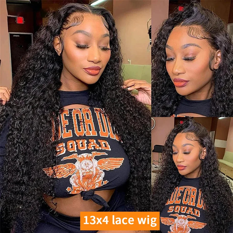 13x6 HD Deep Wave Lace Frontal Wigs 13x4 Water Wave Curly 100% Human Hair 5x5 Glueless Lace Front Wig