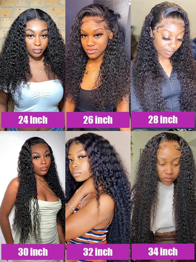 Deep Wave 13x6 HD Lace Front Human Hair Wig Loose Water Curly 13x4 Lace Frontal Wig