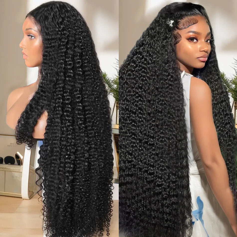 Curly Lace Front Human Hair Wig Hd Lace Wig Water Deep Wave Frontal Wigs