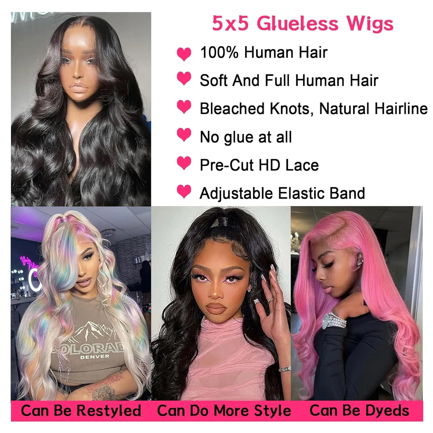 High Density Wave Lace Front Wig Human Hair 13x6 13x4 360 Body Wave HD Lace Front Wigs