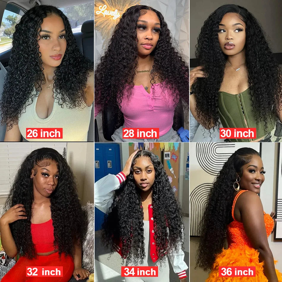 13x6 HD Deep Wave Lace Frontal Wigs 13x4 Water Wave Curly 100% Human Hair 5x5 Glueless Lace Front Wig