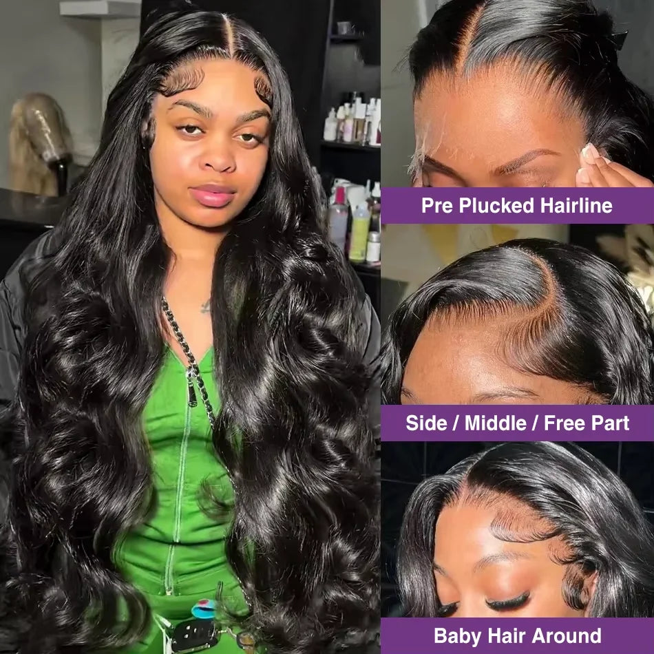 Lace Frontal Wig 100% Human Hair Glueless Wig Ready To Wear 4x4 Closure Wig