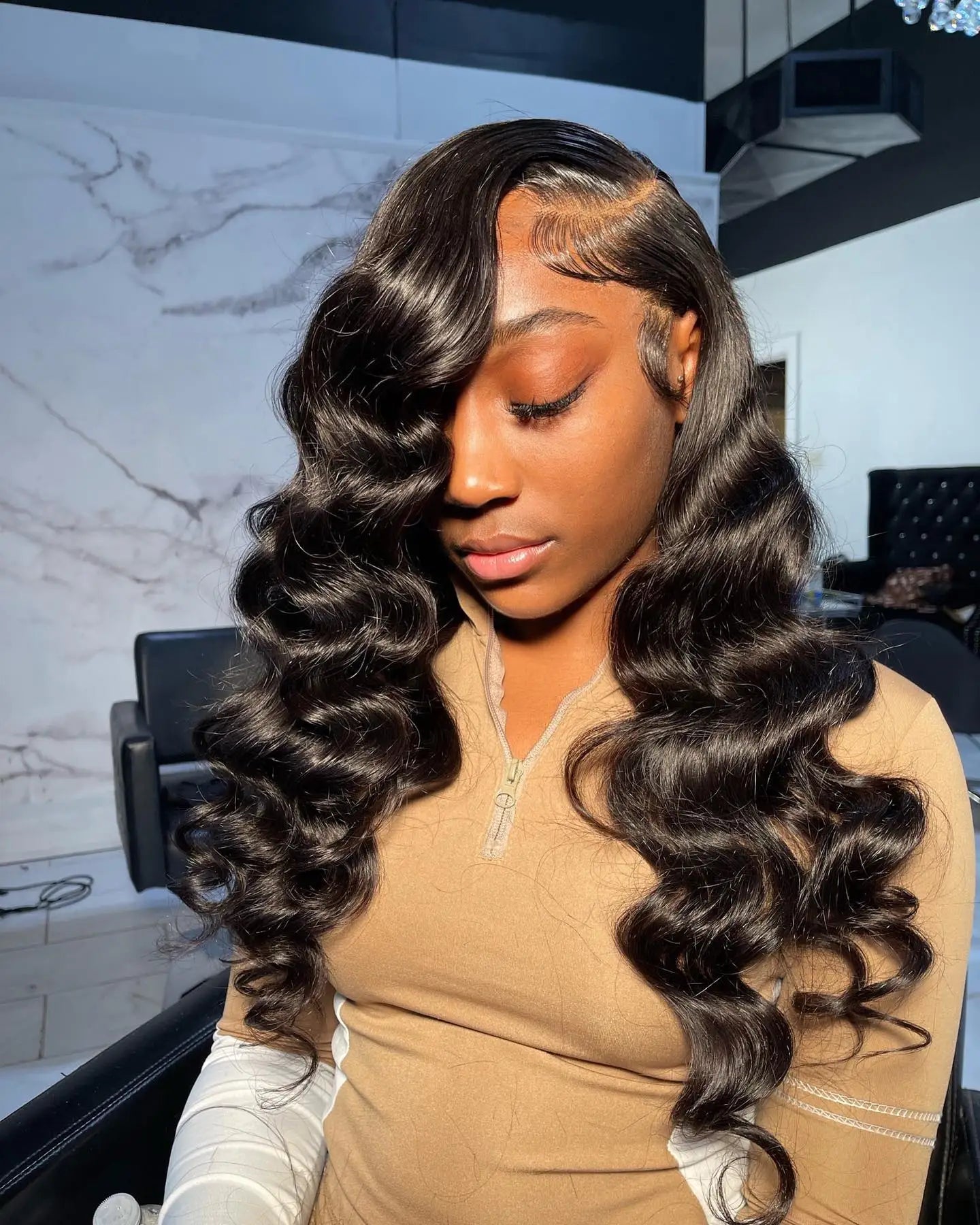 Lace Frontal Wig 100% Human Hair Loose Deep Wave Frontal Wigs