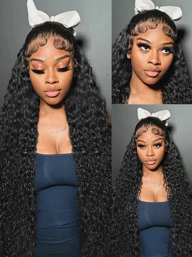 13x6 HD Deep Wave Lace Frontal Wigs 13x4 Water Wave Curly 100% Human Hair 5x5 Glueless Lace Front Wig