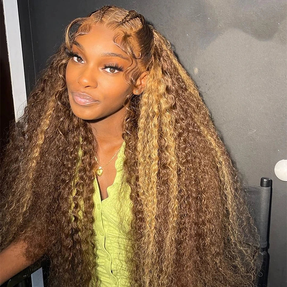 Human Hair Honey Blonde 13x4 Lace Front Deep Wave 13x6 Hd Lace Frontal Wig Brazilian For Women