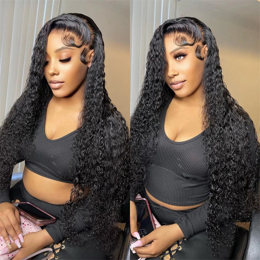 30 40 Inch 13x6 Hd Lace Frontal Wig Water Deep Wave Human Hair Wigs