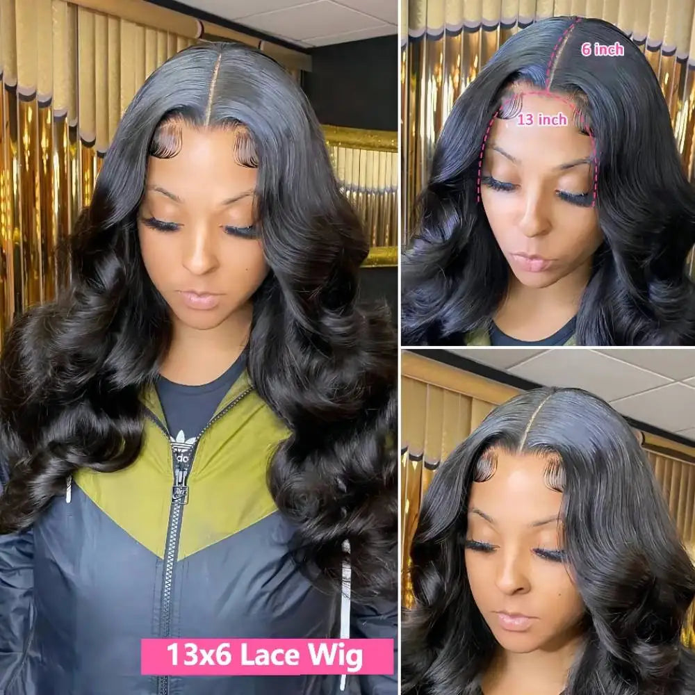 HD Transparent 13x4 13x6 Body Wave Lace Front Wig Pre Plucked 360 Lace Frontal Wig Human Hair Wigs