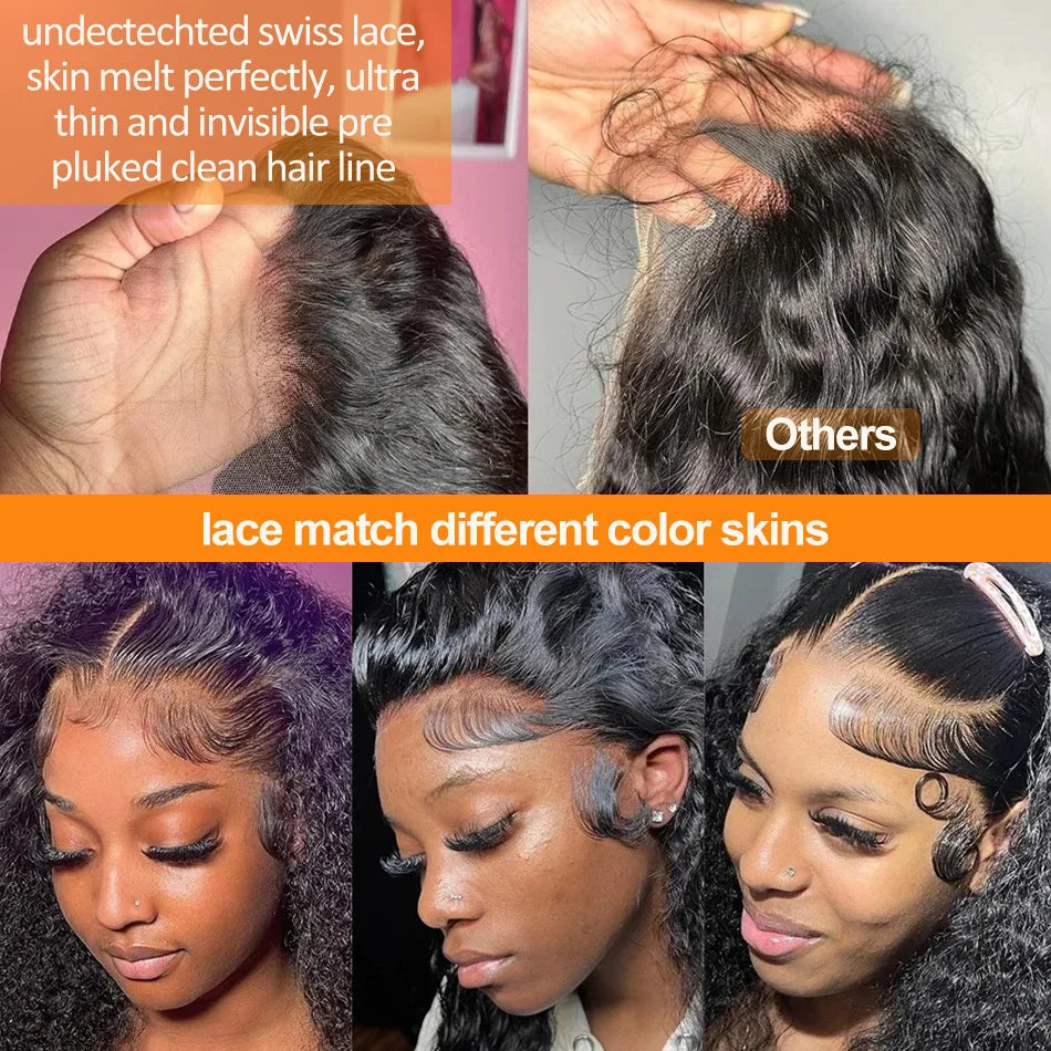 13x6 HD Deep Wave Lace Frontal Wigs 13x4 Water Wave Curly 100% Human Hair 5x5 Glueless Lace Front Wig