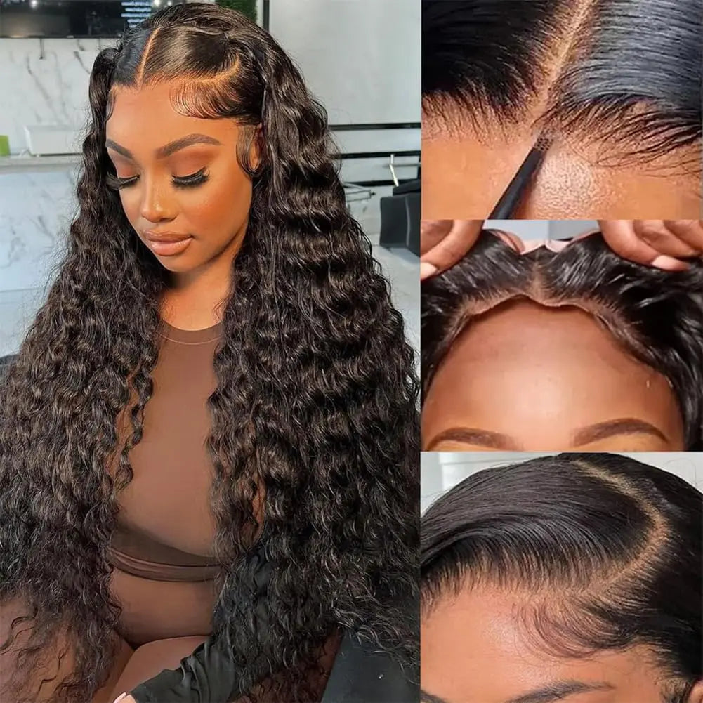 Brazilian Human Hair Wigs Deep Wave Lace Front Wigs