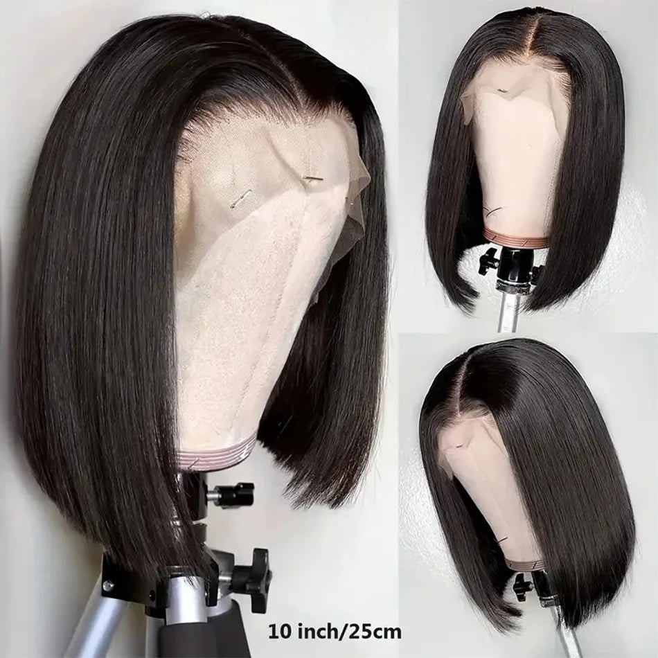 13x4 Bone Straight Bob Wig Lace Front Human Hair Wigs For Women 4x4 Short Bob Wig Lace Frontal Wig