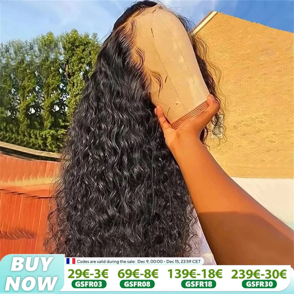 Deep Curly Human Hair Wigs 13x4 Transparent Lace Frontal Wig PrePlucked Wigs For Women Glueless Wig Pre Cut