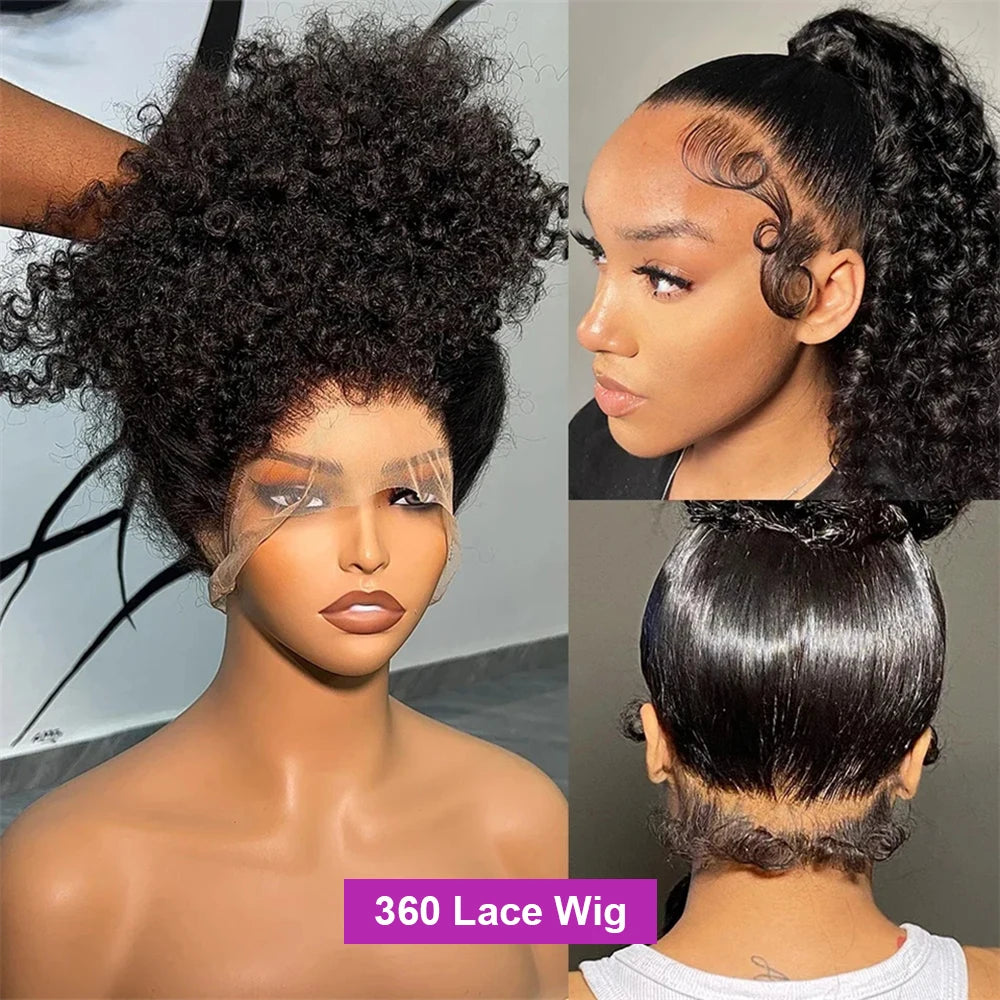 Deep Wave 13x6 HD Lace Front Human Hair Wig Loose Water Curly 360 Full Lace Frontal Wig Human Hair