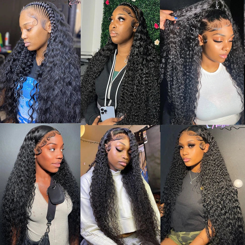 Lace Frontal Wig Water Deep Wave Human Hair Wigs