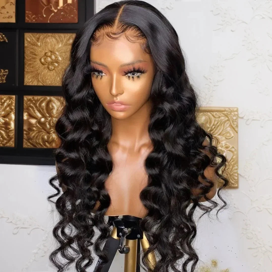 Lace Frontal Wig 100% Human Hair Loose Deep Wave Frontal Wigs